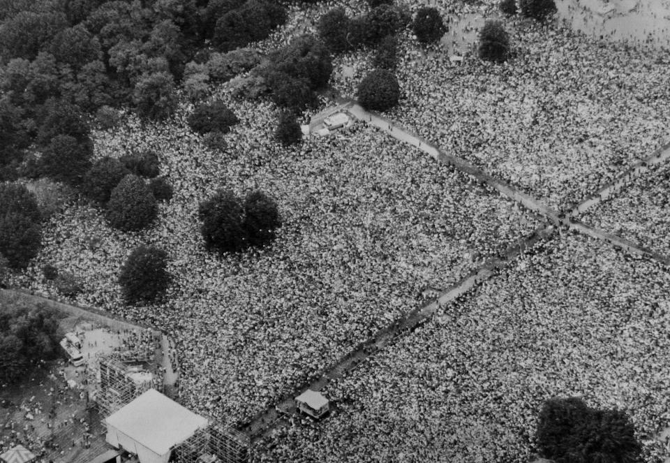 People filled Central Park during the event.