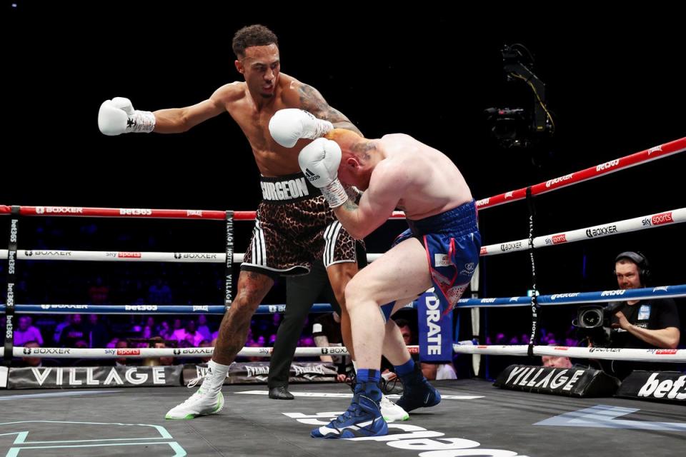 Whittaker in his most recent fight, a TKO win over Jordan Grant in May (Getty Images)