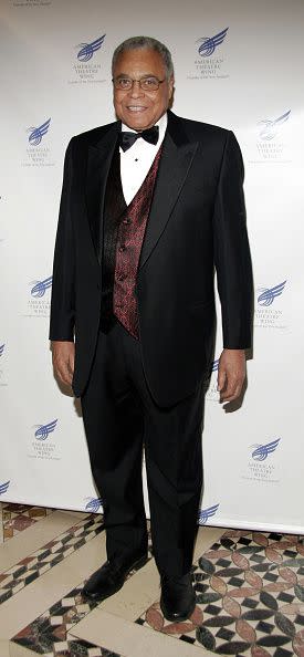 2005: Actor James Earl Jones arrives at the American Theater Wing Annual Dinner honoring CBS Television and its chairman Leslie Moonves at Cipriani's 42nd St. on April 11, 2005, in New York City.