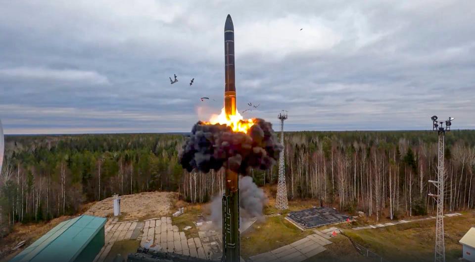 Russia's parliament gave its final approval to a bill revoking the ratification of a global nuclear test ban treaty, a move Moscow described as putting it on par with the United States (Russian Defense Ministry Press Service)