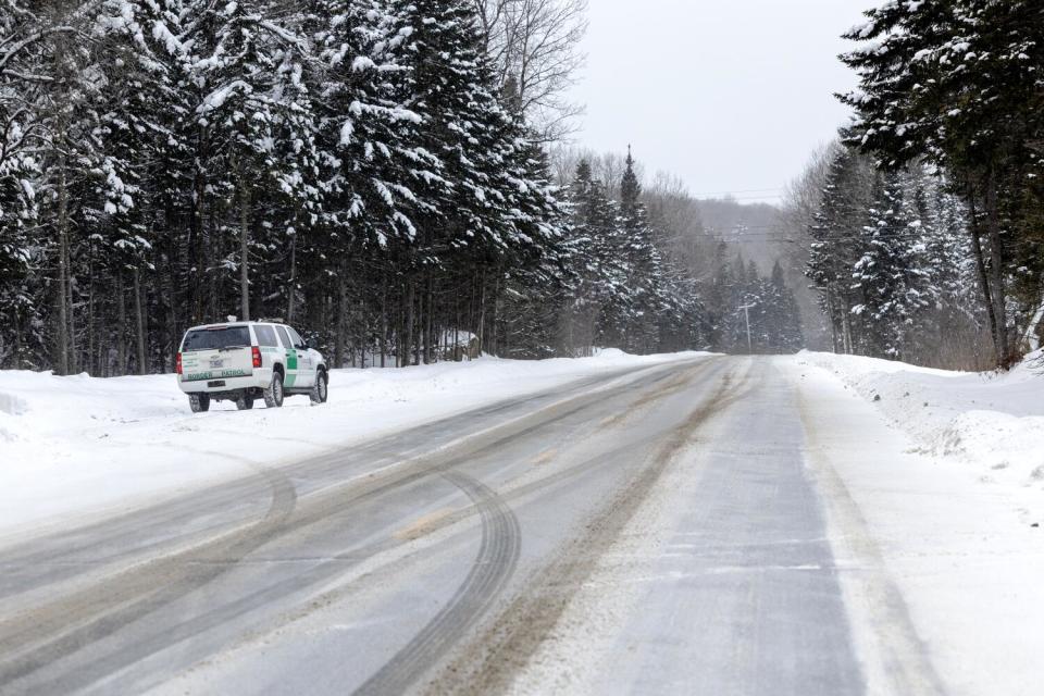 Border Patrol stakes out a rural area near the Canadian border.