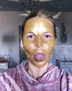 <p>Instead of a big night out, Simpson spent Sunday in a gold face mask channeling a certain coveted statue. “And the Oscar goes to…” she captioned this tongue-out shot, adding “#PutMeOnYourMantel” (Photo: <a rel="nofollow noopener" href="https://www.instagram.com/p/Bf6_Beeg2dQ/?taken-by=jessicasimpson" target="_blank" data-ylk="slk:Jessica Simpson via Instagram;elm:context_link;itc:0;sec:content-canvas" class="link ">Jessica Simpson via Instagram</a>) </p>