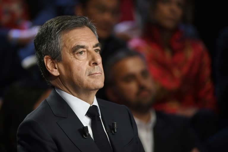 French presidential election candidate Francois Fillon attends a debate on April 4, 2017 in La Plaine-Saint-Denis