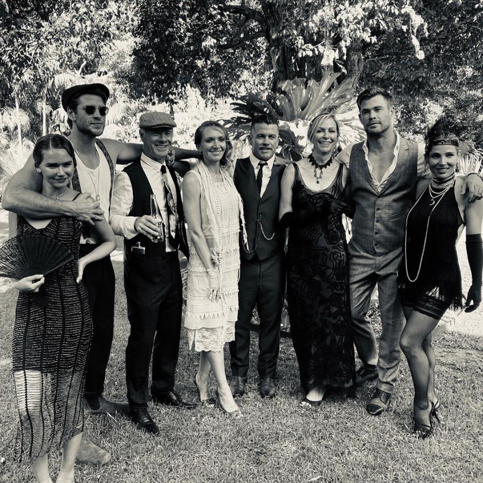 The Hemsworth family celebrated Luke's 40th birthday with a Peaky Blinders themed party over the weekend. Photo: Instagram/Chris Hemsworth