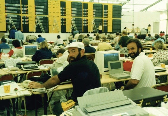 Tim Rosaforte was always comfortable in a golf tournament media room.