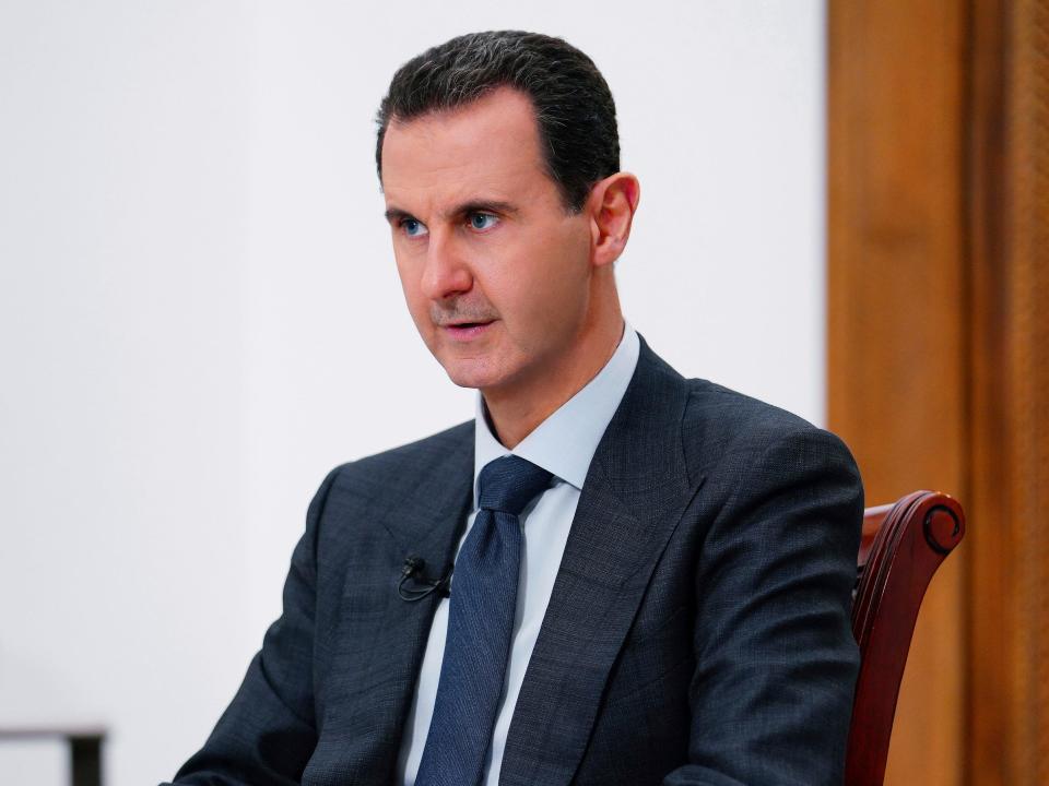 FILE - In this file photo released Monday Nov. 9, 2019 by the Syrian official news agency SANA, Syrian President Bashar Assad speaks in Damascus, Syria.  Assad has his prime minister Thursday, June 11, 2020, a month ahead of elections as country's economic crisis worsens.(SANA via AP, File)