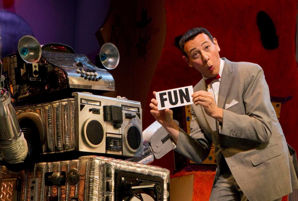 Film and television icon Pee-wee Herman, played by Paul Reubens, starred on Broadway in “The Pee-wee Herman Show” in 2010, based on characters he developed as part of the improv troupe The Groundlings and in numerous stage performances.