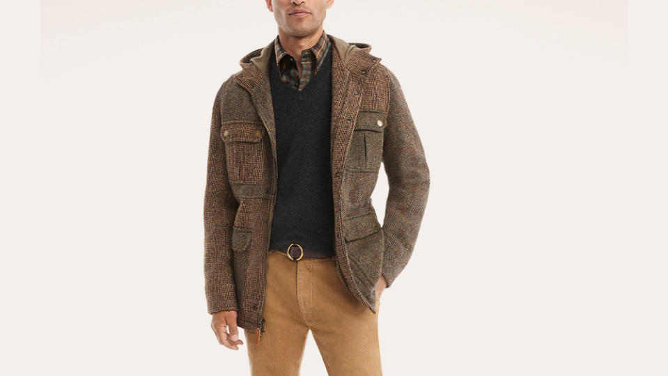 Brooks Brothers Harris Tweed Fun Walking Coat