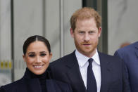 Prince Harry The Duke of Sussex and Meghan Markle The Duchess of Sussex visit the National September 11 Memorial & Museum in New York, Thursday, Sept. 23, 2021. (AP Photo/Seth Wenig)