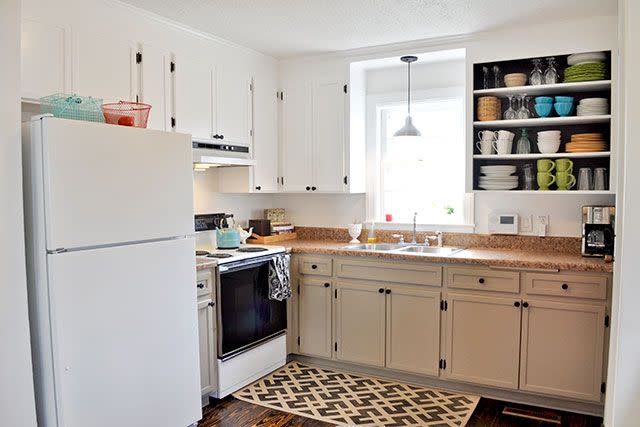 After: Adding Trim to Kitchen Cabinets