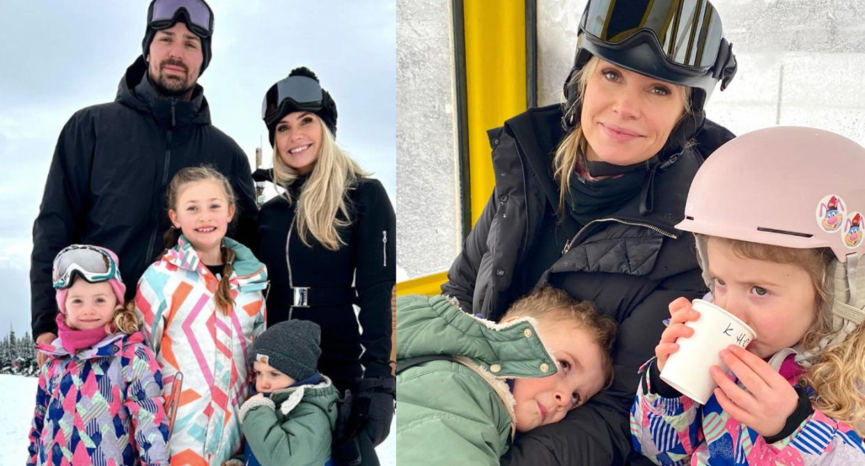 Angela and Carey Price hit the slopes in Kelowna, B.C.. (Images via Instagram)