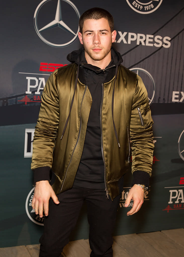 Nick Jonas is everywhere these days, including the ESPN party in the Golden Gate City at the start of pro football’s biggest weekend of the year.  (Photo: Miikka Skaffari/Getty Images)