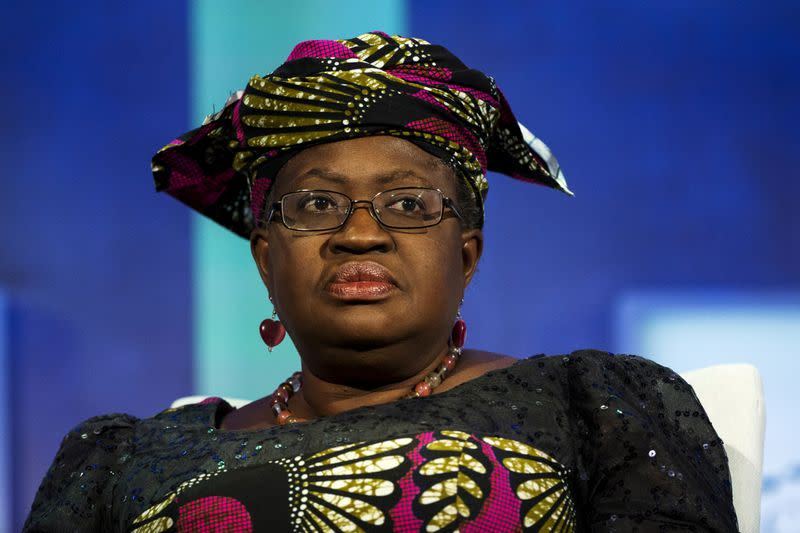 FILE PHOTO: Ngozi Okonjo-Iweala, former finance minister of Nigeria, takes part in a panel during the Clinton Global Initiative's annual meeting in New York