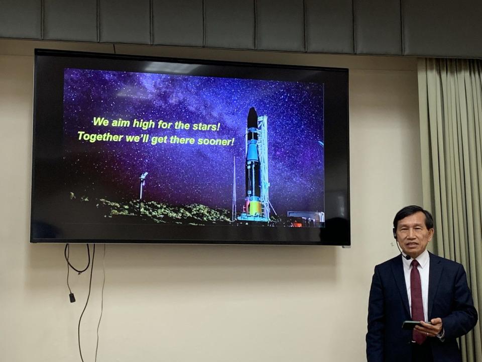 陳彥升博士描繪了台灣航太業未來璀璨的前景。（本報記者／攝影）