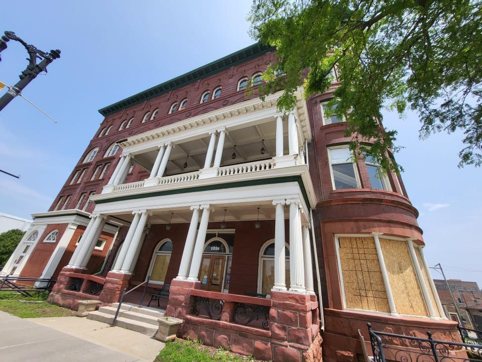 The long-vacant Harrington Inn, 1026 Military St., pictured on Thursday, June 29, 2023, has been vacant since the former assisted living site left six years ago. Although it was purchased by developer Jeff Katofsky in 2018, it's sat largely vacant since. Redevelopment stopped during the pandemic and never resumed.