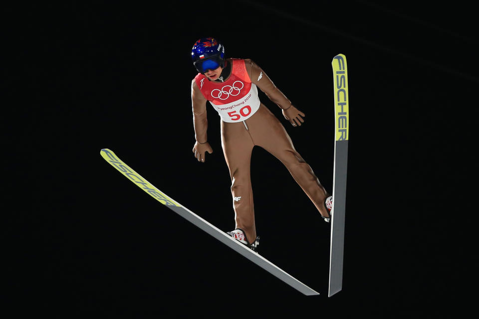 PYEONGCHANG-GUN, SOUTH KOREA – FEBRUARY 10: Kamil Stoch of Poland during the Ski Jumping – Men’s Normal Hill Individual Final on day one of the PyeongChang 2018 Winter Olympic Games. (Getty Images)