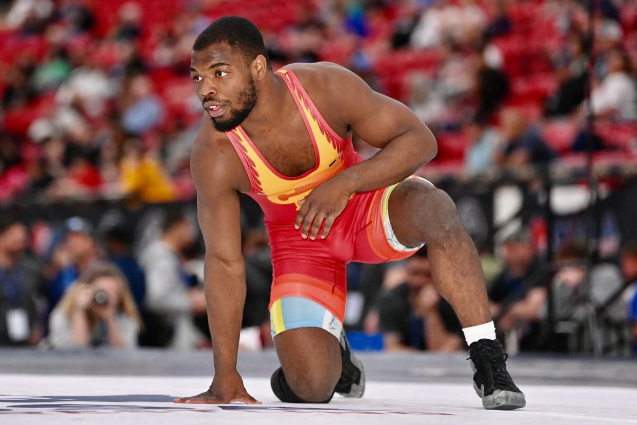 Paniro Johnson, a Big 12 champion for Iowa State, reached the semifinals of the Junior men's freestyle national championships at USA Wrestling's U.S. Open in Las Vegas.