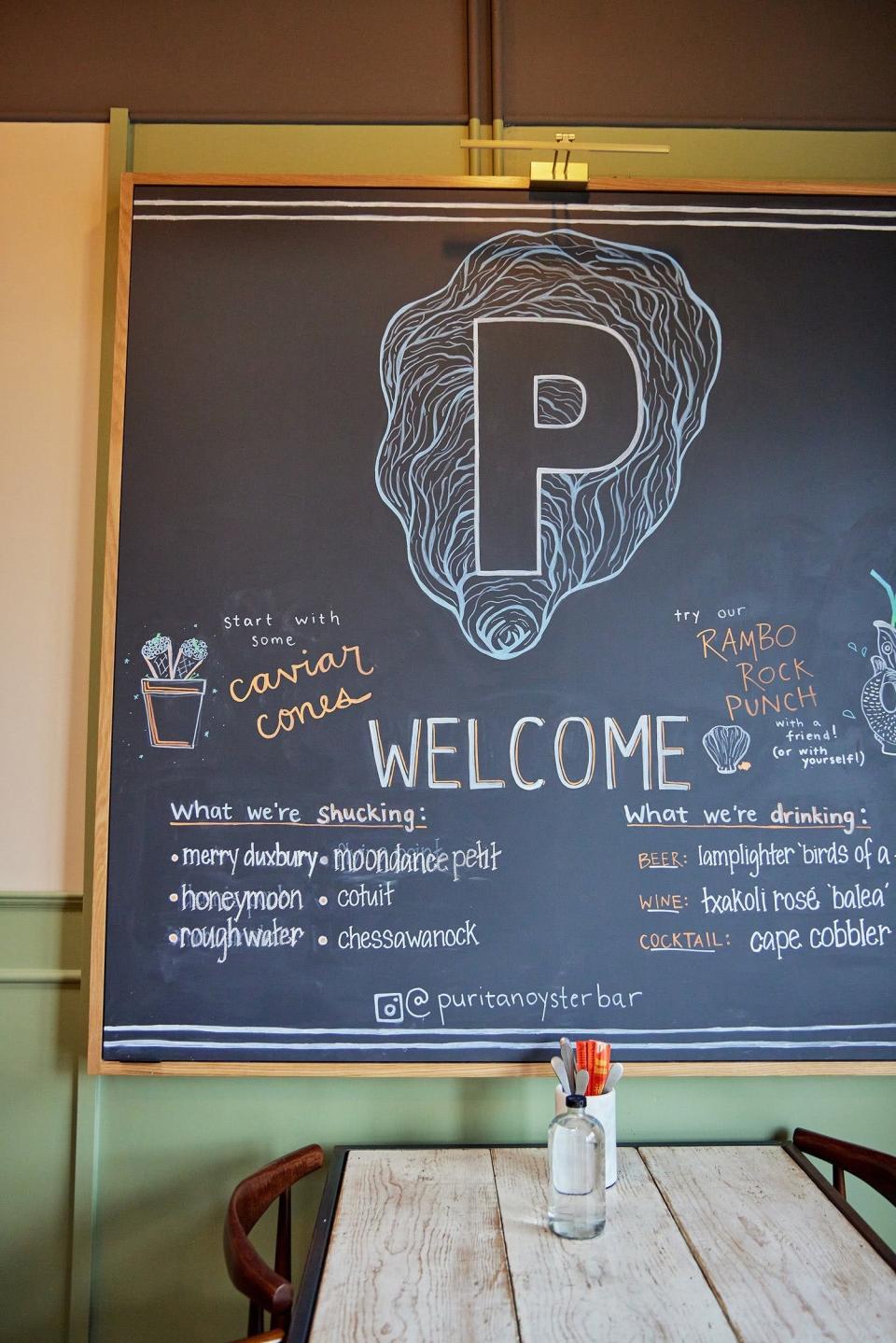 Puritan Oyster Bar is a casual drop-in for drinks ... or stay for dinner.