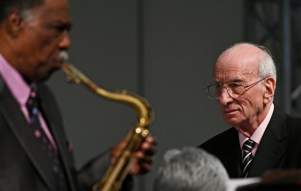 Dick Hyman, on right, and Houston Person, on left.