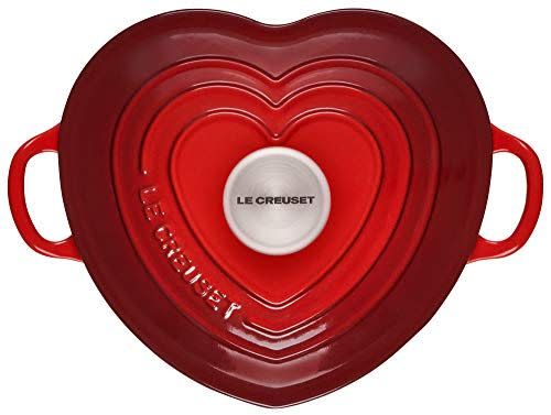 7) Le Creuset Signature Enameled Cast Iron Figural Heart Cocotte