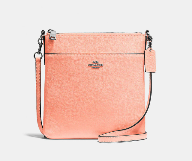 Coach Outlet Pennie Crossbody With Coin Case With Signature Canvas Detail  in Pink