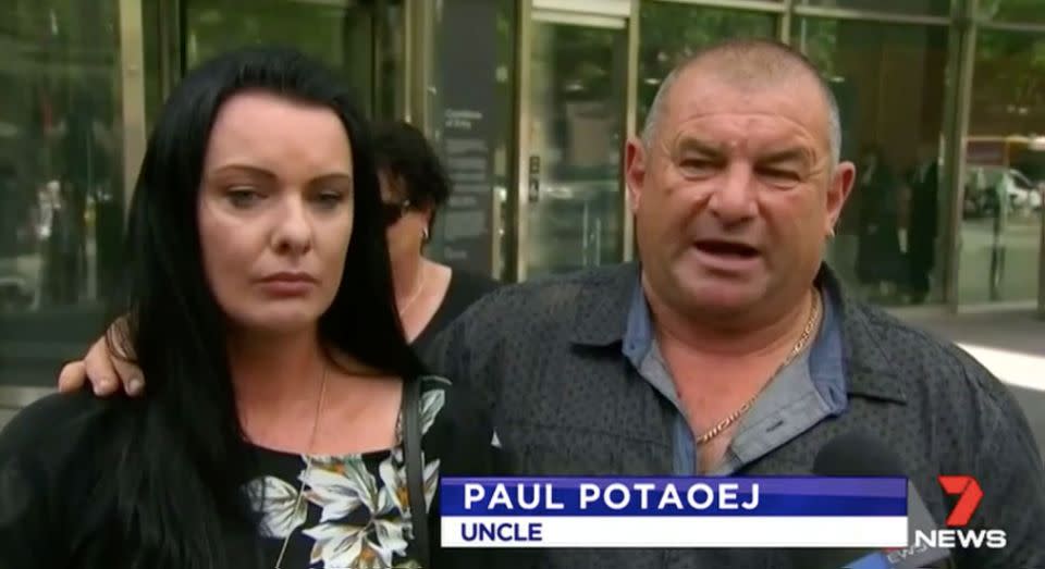 Natasha's mother, left, and uncle, right. Source: 7 News