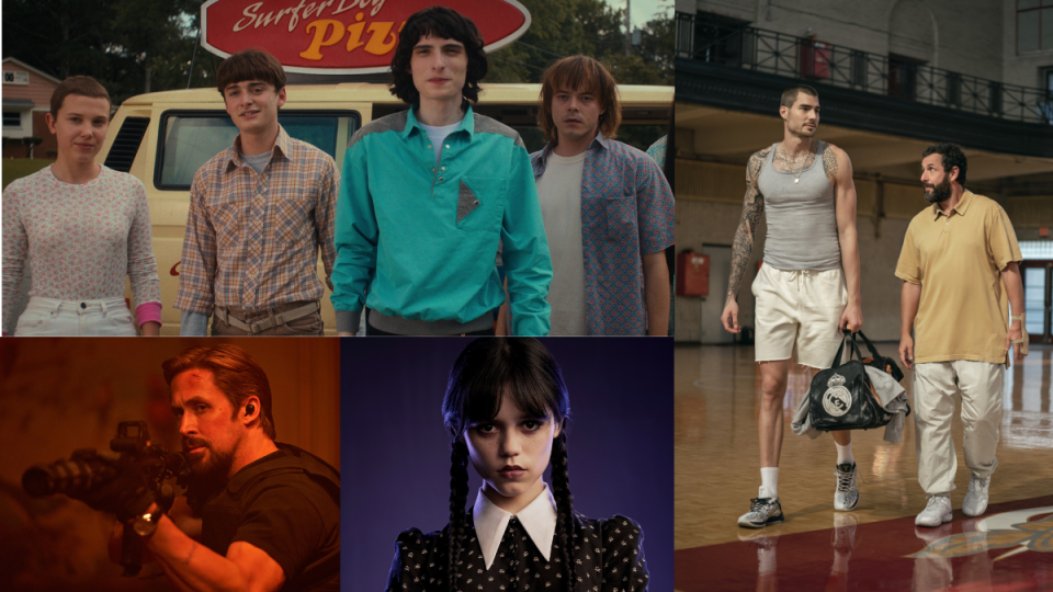 Stranger Things, The Gray Man, Wednesday und Hustle gehören zu den meistgeschauten Netflix-Produktionen des Jahres. - Copyright: Netflix