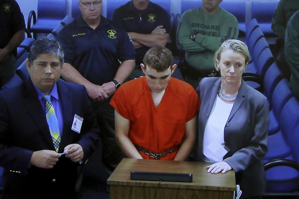 Nikolas Cruz in court after the shooting at the Florida high school: AP