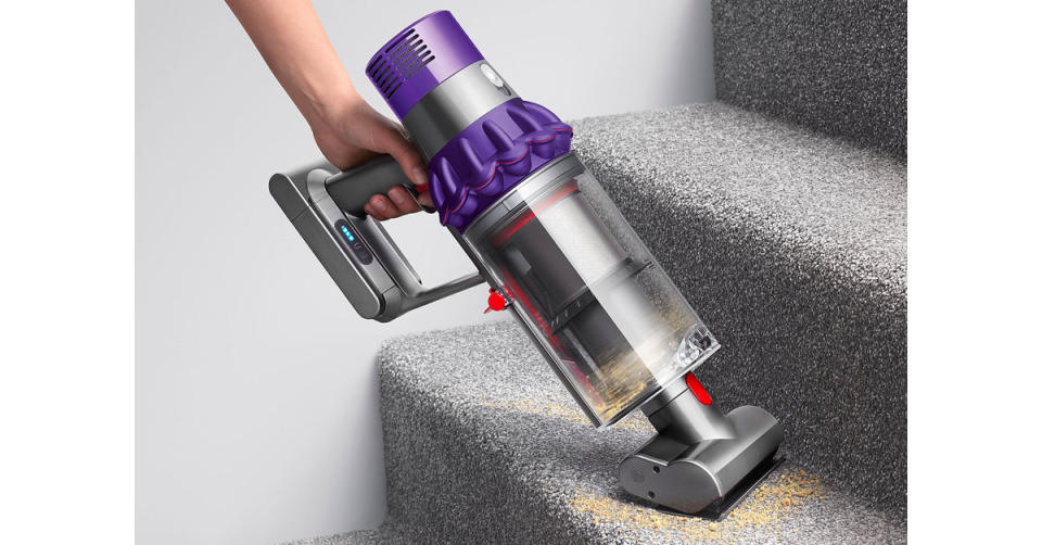 The Dyson Cyclone V10 Animal converts into a handheld vacuum. (Photo: QVC)