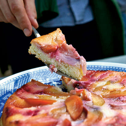 Plum Upside-Down Pudding Cake