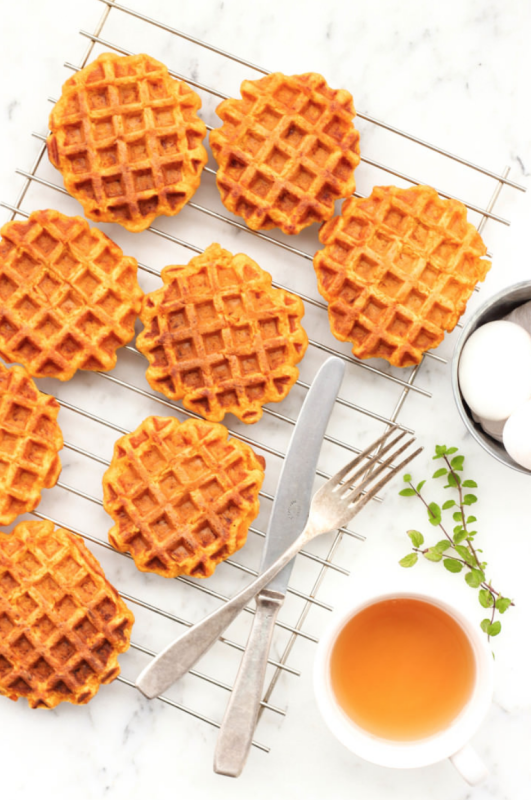 <p>Dish by Dish</p><p>These easy pumpkin waffles are bursting with the flavor of pumpkin and are the best way to start any morning. Gluten-free and dairy-free. </p><p><strong>Get the recipe: <em><a href="https://www.dishbydish.net/gluten-free-pumpkin-waffles/" rel="nofollow noopener" target="_blank" data-ylk="slk:Gluten-Free Pumpkin Waffles;elm:context_link;itc:0;sec:content-canvas" class="link rapid-noclick-resp">Gluten-Free Pumpkin Waffles</a></em></strong></p>