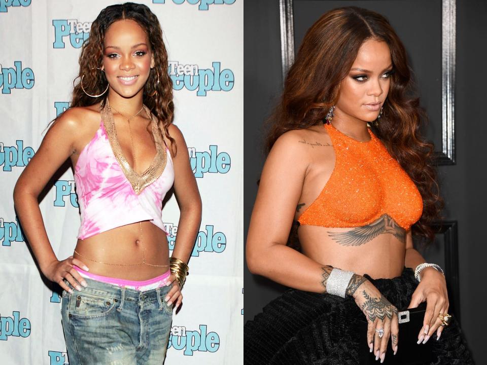 rihanna before and after tattoos