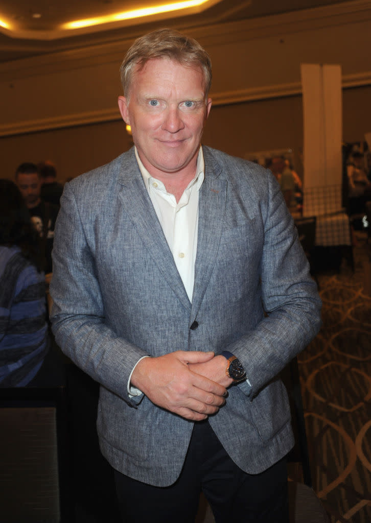 Anthony Michael Hall signs autographs at The Hollywood Show held at Westin LAX Hotel on July 8, 2017 in Los Angeles, California. (Photo by Albert L. Ortega/Getty Images)