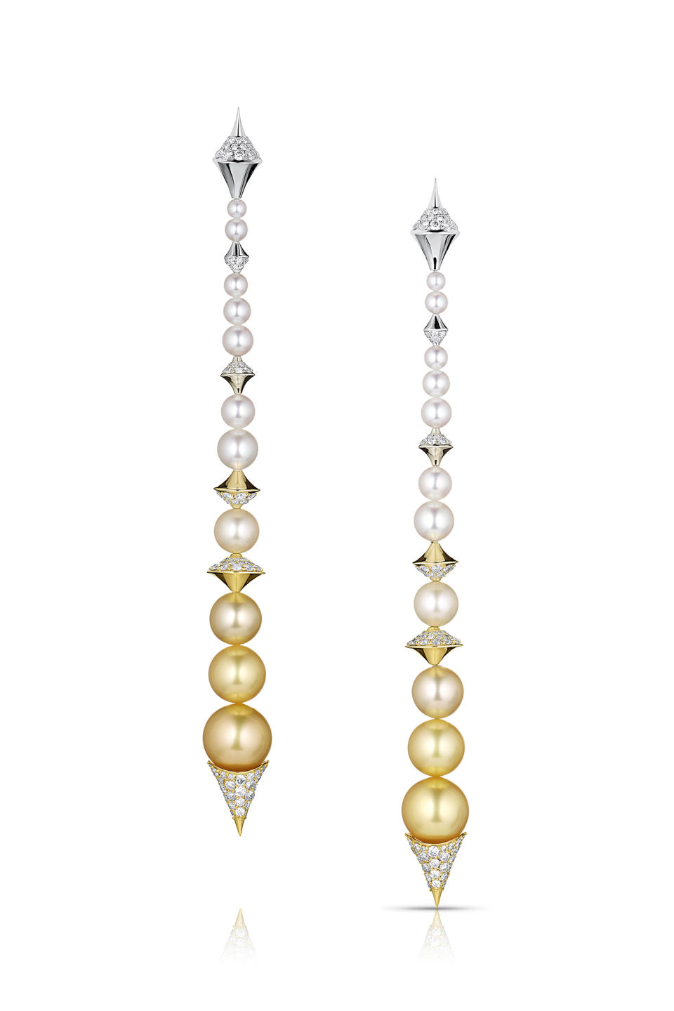 Adam Neeley pearl and gold earrings 