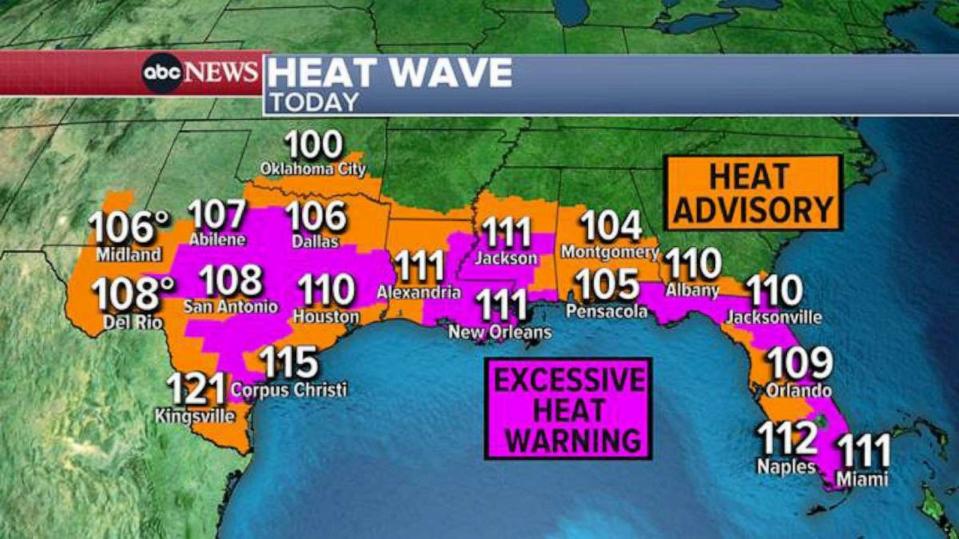 PHOTO: Heat Wave Today (ABC News)