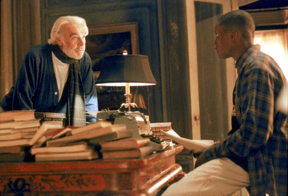 Connery is a reclusive novelist and Rob Brown plays a scholarly athlete who balances basketball and writing in 2000's "Finding Forrester."