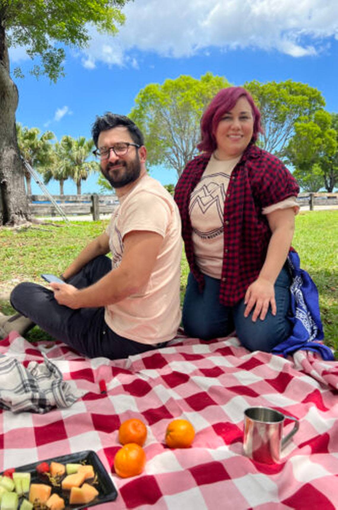 Chris Anthony Ferrer and Melissa Almaguer take a break from their road trip in the world premiere of Vanessa Garcia’s “#Graced.” Photo credit Abre Camino Collective.