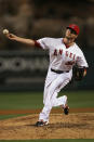 ANAHEIM, CA - JUNE 15: David Carpenter #52 of the Los Angeles Angels of Anaheim pitches against the Arizona Diamondbacks in the eighth inning at Angel Stadium of Anaheim on June 15, 2012 in Anaheim, California. (Photo by Jeff Golden/Getty Images)