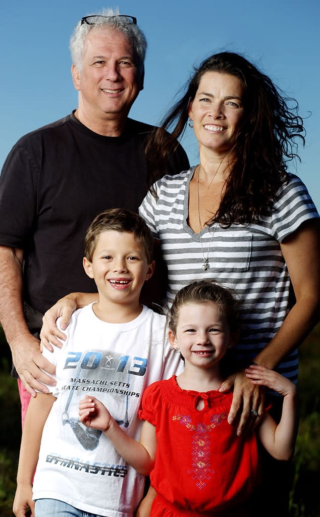 Nancy Kerrigan with husband Jerry Solomon and children Nicole and Brian