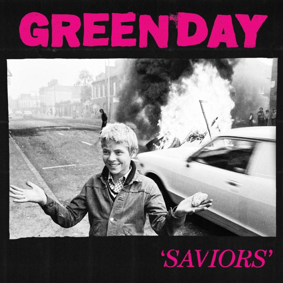 Green Day's album artwork for Saviors