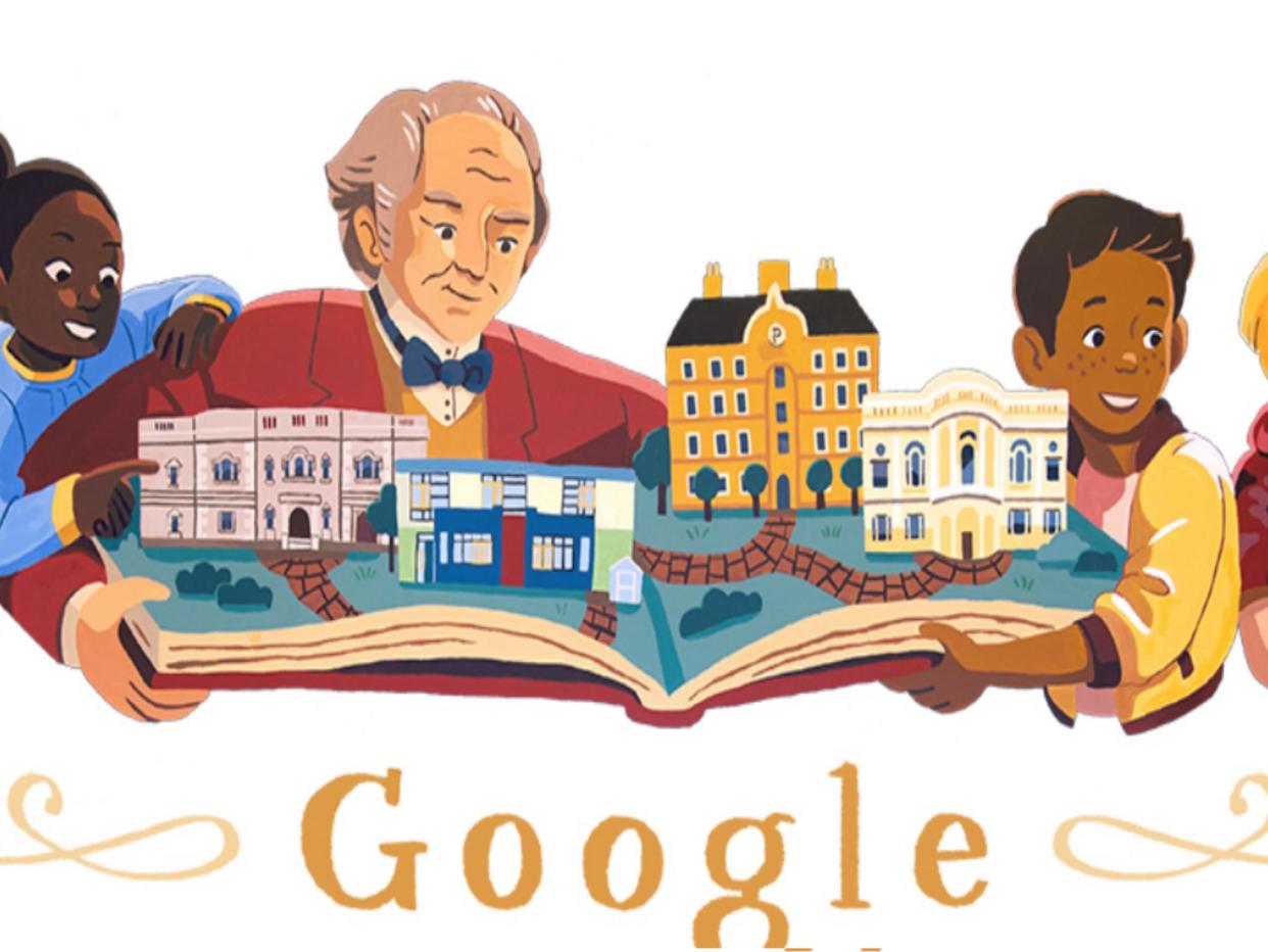 Today's Google Doodle honours the 'father of philanthropy' George Peabody: Screenshot/Google