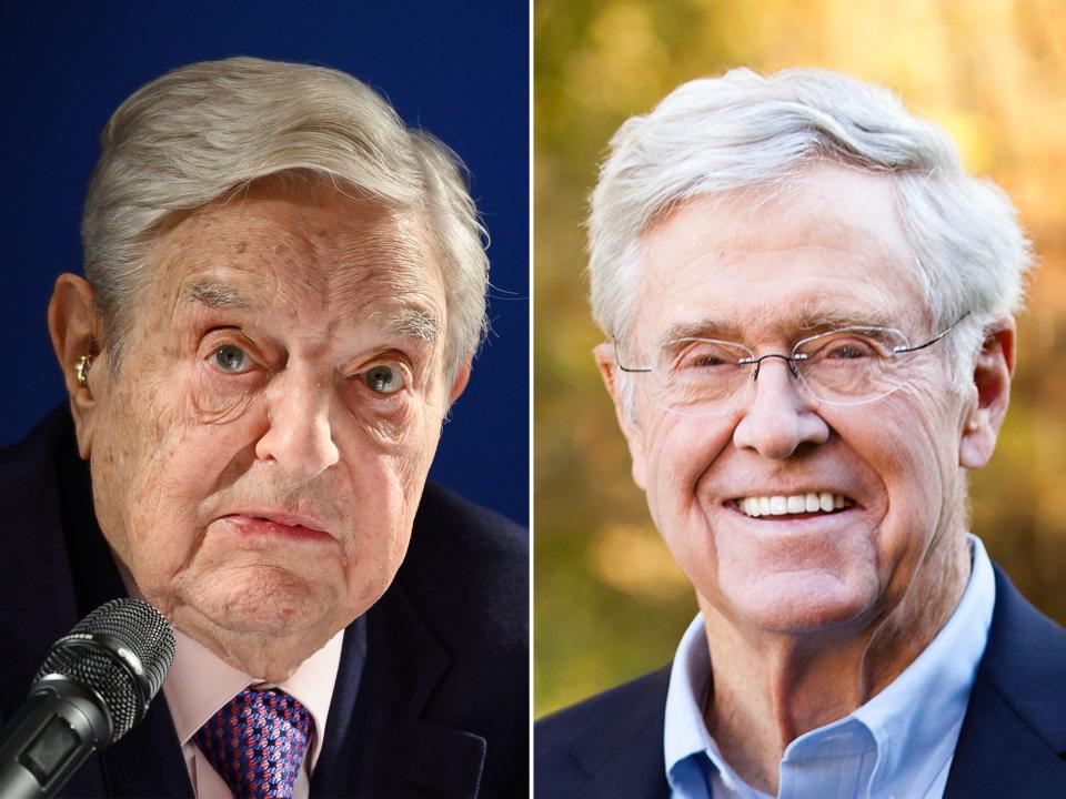 Two billionaires on opposite ends of the political spectrum, left-wing financier George Soros and right-wing industrialist Charles Koch, are to finance a new think tank which its co-founders say will challenge America’s military-industrial complex by promoting an end to “endless war” abroad. The Quincy Institute for Responsible Statecraft will launch in September, having received an initial $500,000 (£385,000) from Mr Soros and Mr Koch apiece. The Boston Globe said a handful of other donors had contributed an additional $800,000 to the project. At first sight, Mr Soros and Mr Koch – two of the wealthiest men on Earth - would appear an extraordinarily unlikely partnership. The former, a lifelong progressive, runs the second biggest philanthropic organisation in the world, the Open Democracy Foundations, and is hated by much of America's far-right, many of whom promote various antisemitic conspiracy theories in an attempt to discredit the Hungarian-American. Charles Koch, a driving force behind the modern Republican Party, has for decades pushed for increased deregulation and smaller government. He is a founder of the Tea Party movement and one of the leading proponents of climate change scepticism. Of Mr Soros’s left-leaning views, Mr Koch once said he had not “been sufficiently exposed to the ideas of liberty”. The Quincy Institute's website, however, states the "action-oriented" think tank will promote a foreign policy centred on "diplomatic engagement and military restraint" supported by "like-minded progressives and conservatives" - perhaps a nod to the involvement of two businessmen often at odds politically.In an editorial for the Globe, historian Stephen Kinzer, who spoke to the co-founders, said the foundation was likely to advocate for a return to the 2015 Iran nuclear deal, for the withdrawal of US troops from Syria and Afghanistan, and for less confrontational approaches to perceived adversaries such as Russia and China.Announcing the launch, Stephen Wertheim, one of five co-founders of the Quincy Foundation, said on Sunday the think tank will “proceed from the premise that foreign policy should secure the safety and well-being of the American people while respecting the rights and dignity of all”. “The Quincy Institute will have experts of its own and provide a platform for the expertise of others, but it will also recognise that the American people have the right and responsibility to be the ultimate arbiters of US foreign policy,” the Columbia University historian said.The US, Mr Wertheim tweeted, keeps on “inflicting violence” on people through its interventionist foreign policies, which benefits neither the victims nor American citizens, other than a “handful of massive 'defence' companies”. “American foreign policy is in crisis — a crisis of morality and strategy alike. The crisis goes well beyond the current occupant of the White House and afflicts both political parties,” he added. “If we are serious about building a new, 21st-century foreign policy, centred on diplomatic engagement and military restraint, we need to work together to take on the military-industrial complex.” Mr Wertheim’s co-founders are author and journalist Eli Clifton; Suzanne DiMaggio, a senior fellow at the Carnegie Endowment for International Peace; Trita Parsi, an academic and founder of the National Iranian American Council; and Andrew Bacevich, an international relations historian at Boston University. All have been notable critics of US foreign policy in recent years.Mr Clifton on Sunday tweeted: The [Quincy Institute] promotes ideas that move US foreign policy away from endless war and toward vigorous diplomacy in the pursuit of international peace."Mr Bacevich, asked why he was co-founding the organisation, said: “The Quincy Institute will invite both progressives and anti-interventionist conservatives to consider a new, less militarized approach to policy.“We oppose endless, counterproductive war. We want to restore the pursuit of peace to the nation’s foreign policy agenda.”The Open Society Foundation and the Charles Koch Foundations have been contacted for comment.