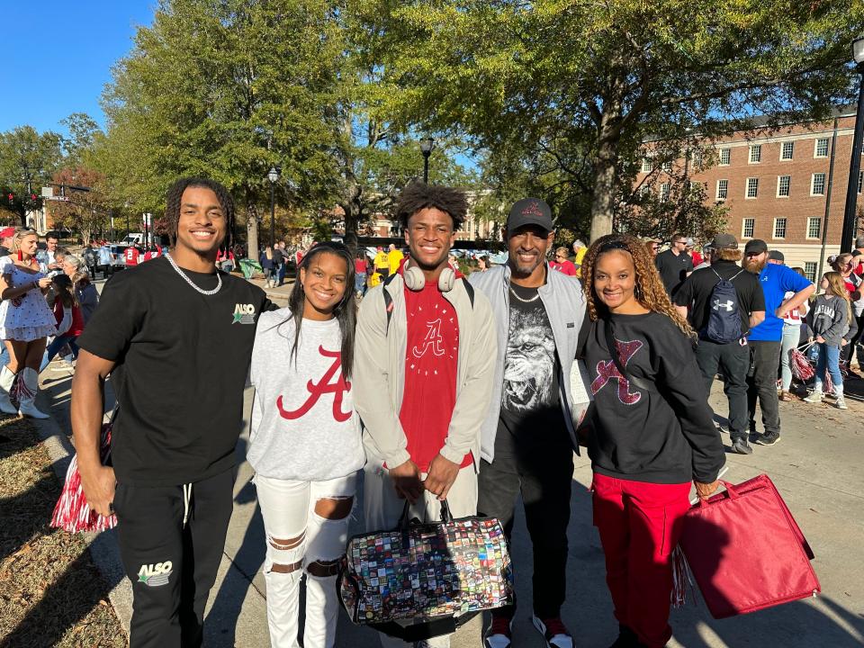 The Downs family will be together again on Christmas, featuring, from left to right, Josh, sister Kameron, brother Caleb, father Gary and mother Tanya.