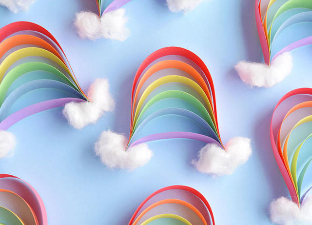 Rainbow Canvas Tissue Paper Craft for Kids