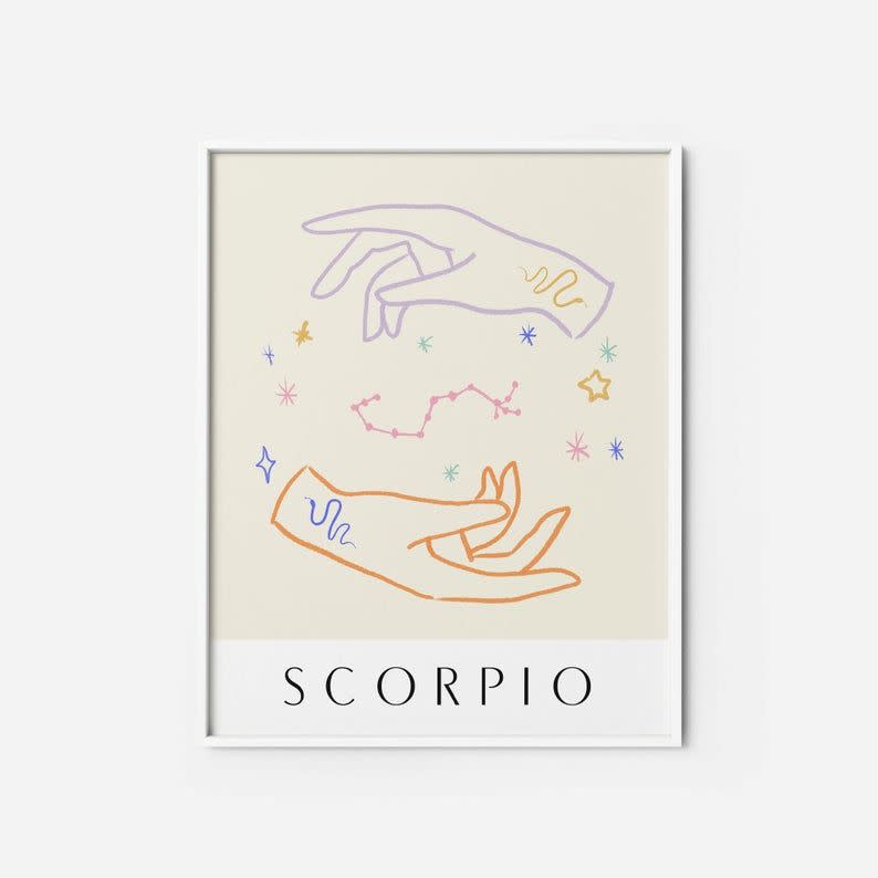 6) Scorpio Zodiac Art Print