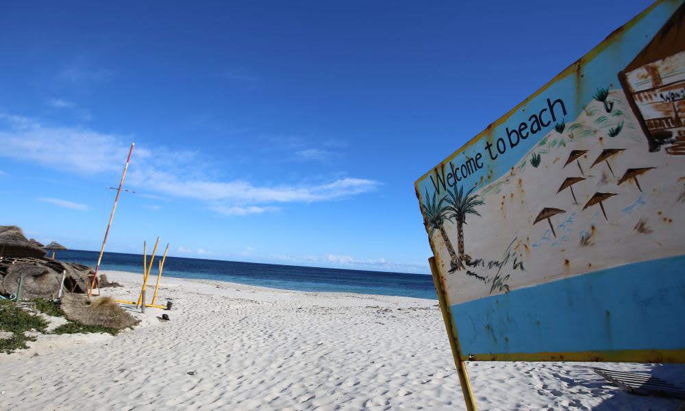 The beach near the Imperial Marhaba hotel in Sousse, Tunisia, where 30 British people were killed in 2015.