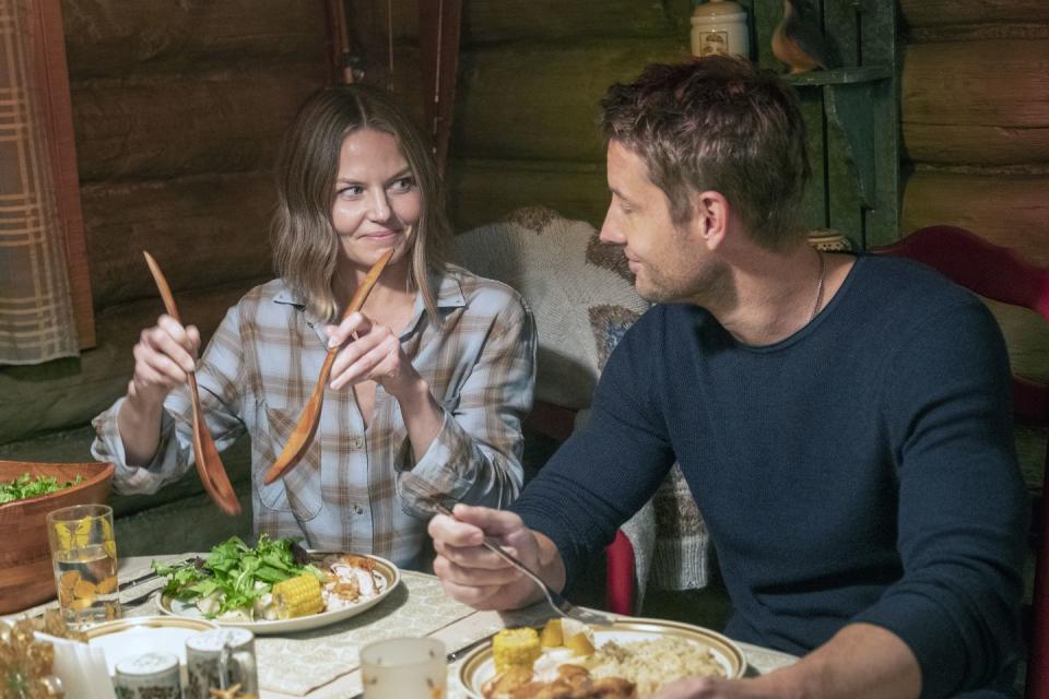 Justin Hartley and Jennifer Morrison in “This is Us” Season 6