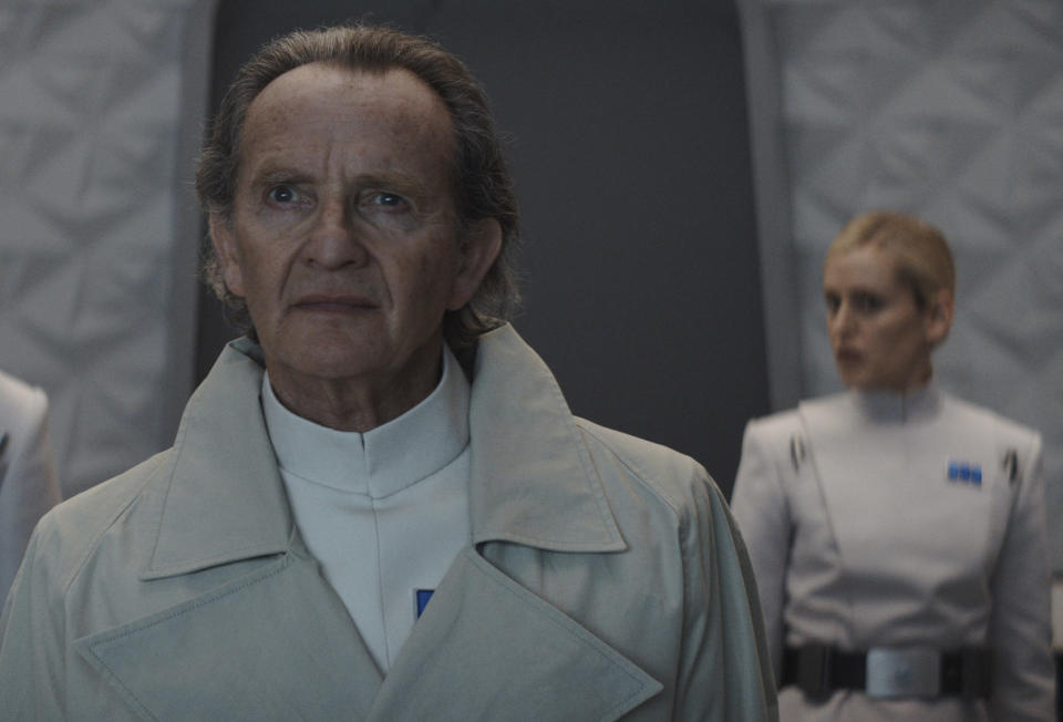 Anton Lesser and Denise Hough in “Andor.” - Credit: Lucasfilm Ltd.