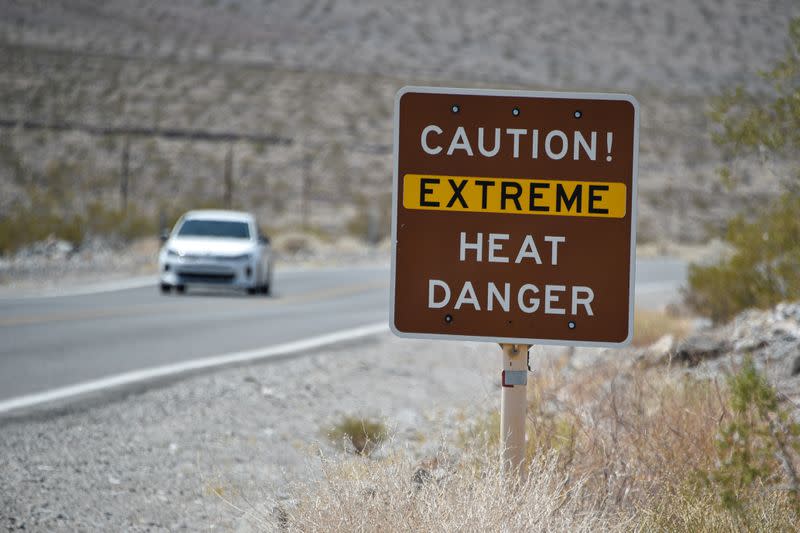 Extreme heat in Death Valley, California