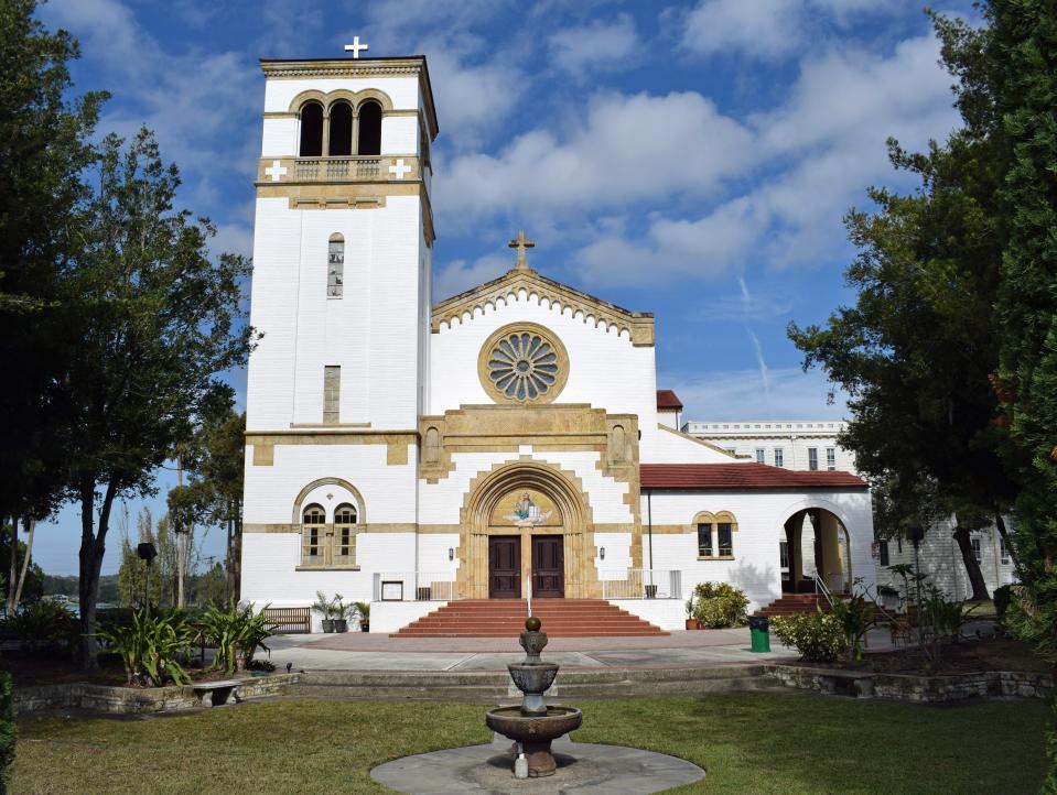 Church of the Holy Cross at St. Leo Abbey, 1947, S.R. 52, St. Leo, Pasco County.